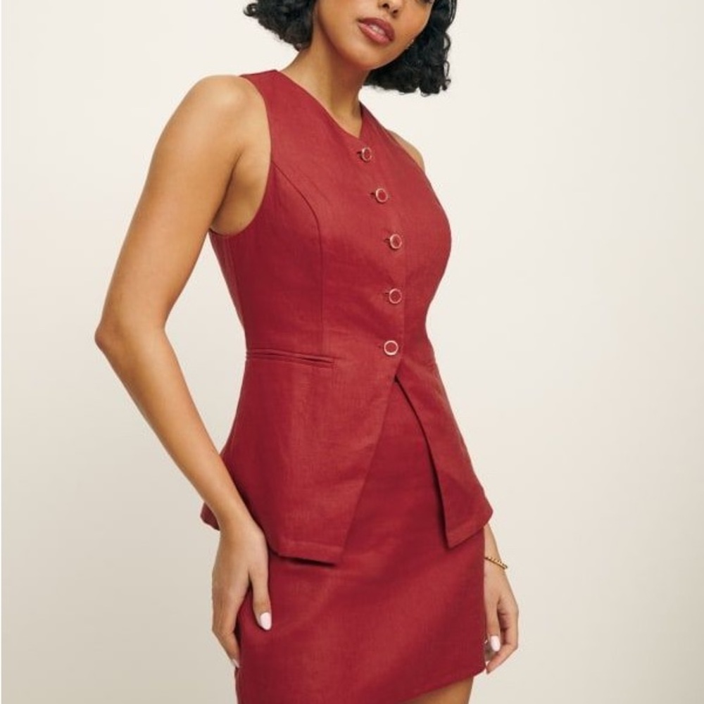 Reformation aspen linen Top